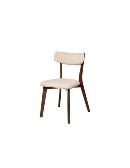 Silla ANNE, Textil / Madera / Chapa de Nogal / Nogal / Beige