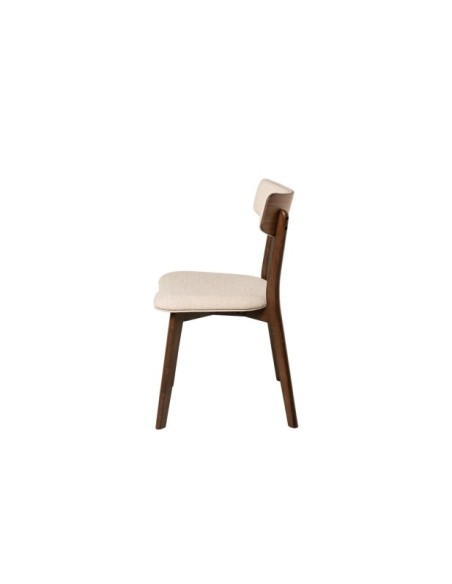 Silla ANNE, Textil / Madera / Chapa de Nogal / Nogal / Beige