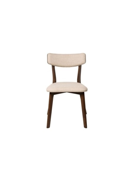 Silla ANNE, Textil / Madera / Chapa de Nogal / Nogal / Beige