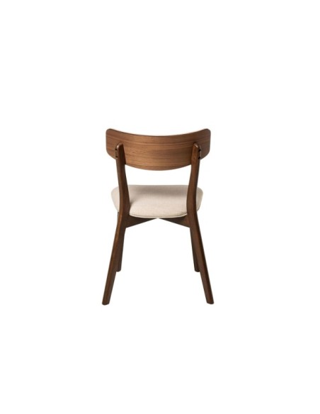 Silla ANNE, Textil / Madera / Chapa de Nogal / Nogal / Beige