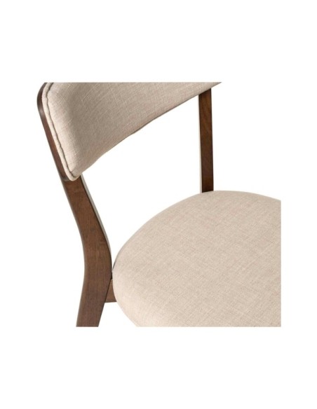 Silla ANNE, Textil / Madera / Chapa de Nogal / Nogal / Beige