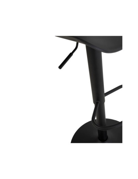 Taburete Alto Regulable BLONDE 60/80 cm, Metal / Plástico / Negro