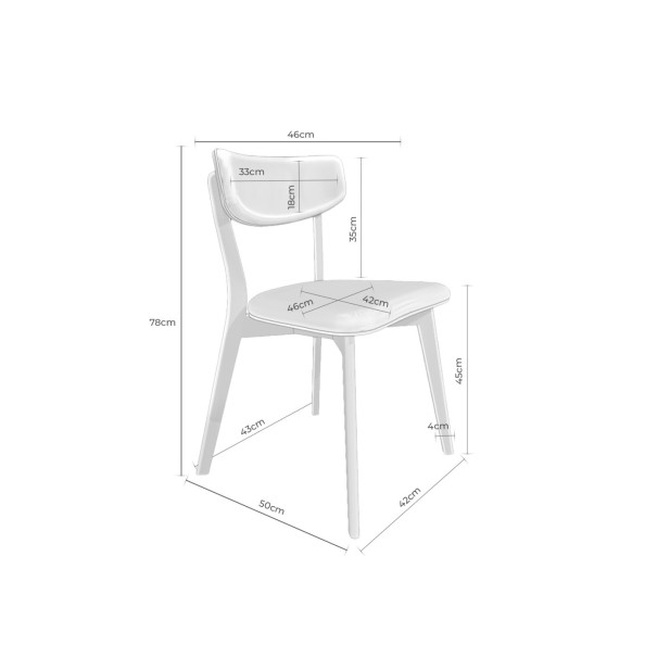 Silla ANNE, Textil / Madera / Chapa...