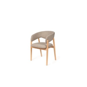 Silla YVES, Textil / Madera / Taupe