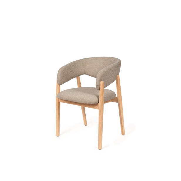 Silla YVES, Textil / Madera / Taupe