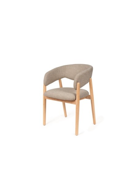 Silla YVES, Textil / Madera / Taupe