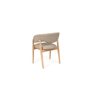 Silla YVES, Textil / Madera / Taupe 2
