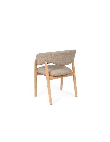 Silla YVES, Textil / Madera / Taupe