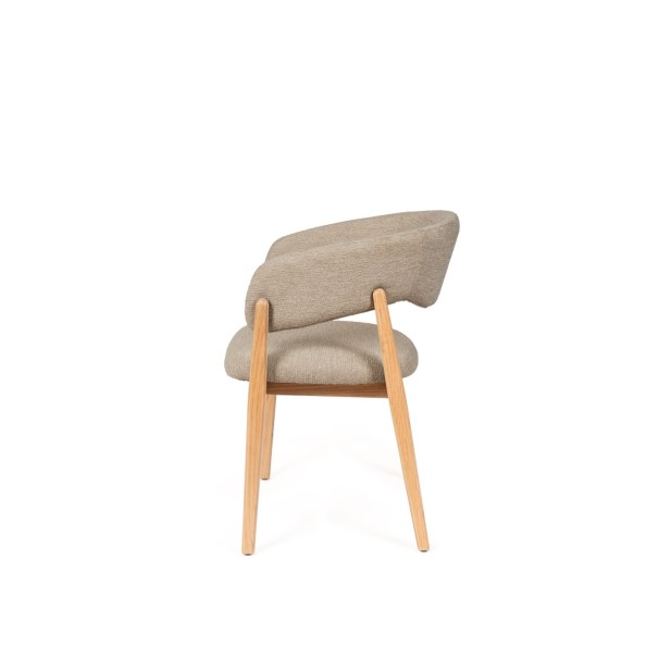 Silla YVES, Textil / Madera / Taupe