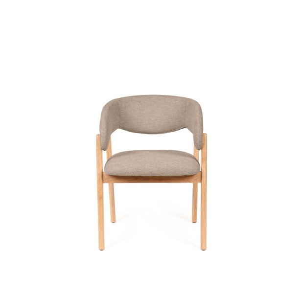 Silla YVES, Textil / Madera / Taupe
