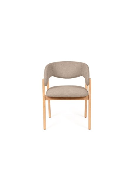 Silla YVES, Textil / Madera / Taupe