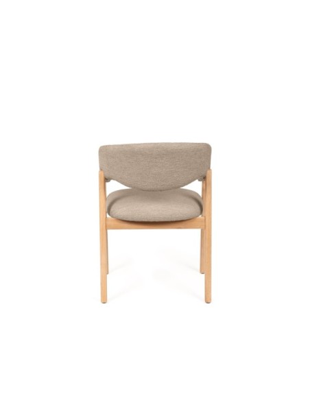 Silla YVES, Textil / Madera / Taupe