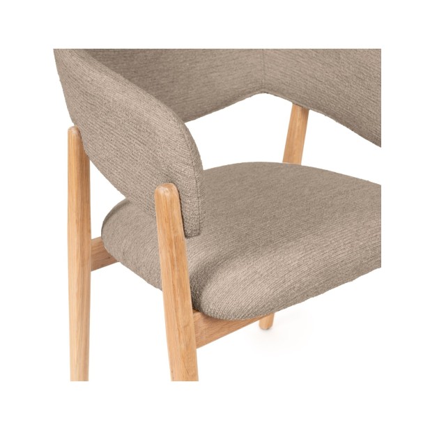 Silla YVES, Textil / Madera / Taupe