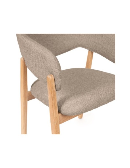 Silla YVES, Textil / Madera / Taupe