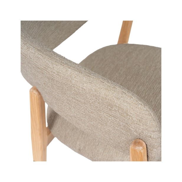 Silla YVES, Textil / Madera / Taupe