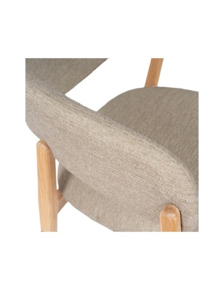 Silla YVES, Textil / Madera / Taupe