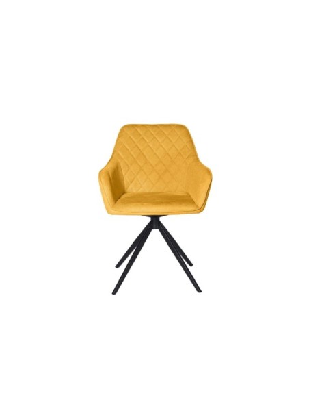 Silla Giratoria AMY, Textil / Metal / Mostaza