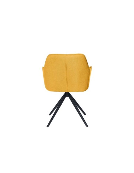 Silla Giratoria AMY, Textil / Metal / Mostaza