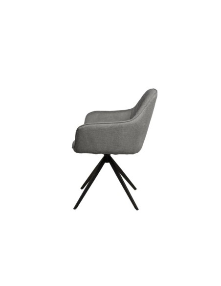 Silla Giratoria AMY, Textil / Metal / Gris Oscuro