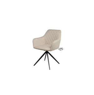 Silla Giratoria AMY, Textil / Metal / Beige