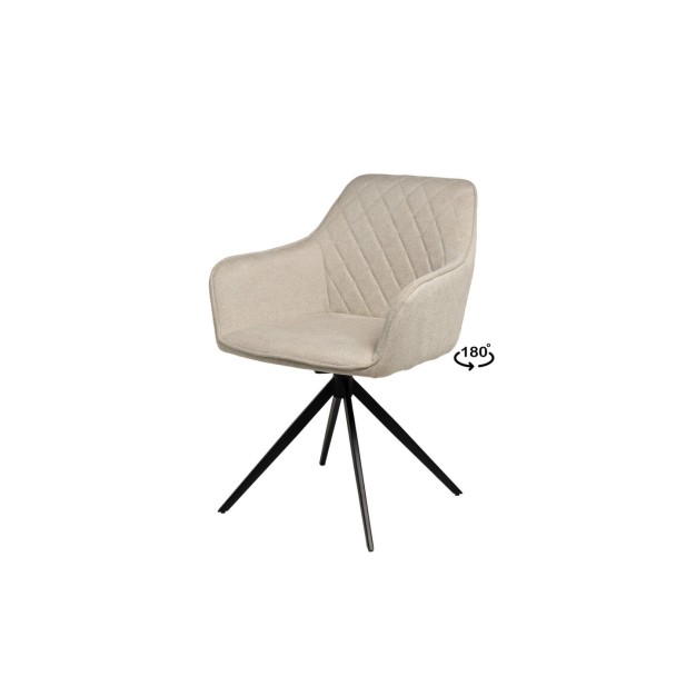Silla Giratoria AMY, Textil / Metal /...