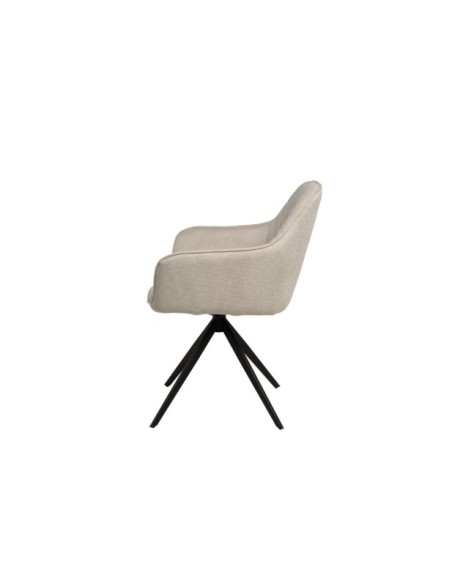 Silla Giratoria AMY, Textil / Metal / Beige