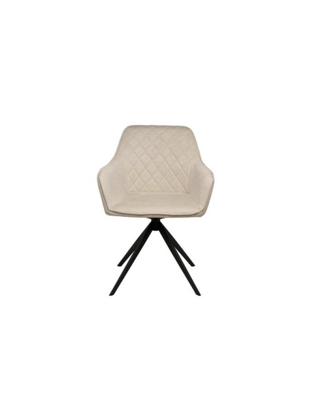 Silla Giratoria AMY, Textil / Metal / Beige