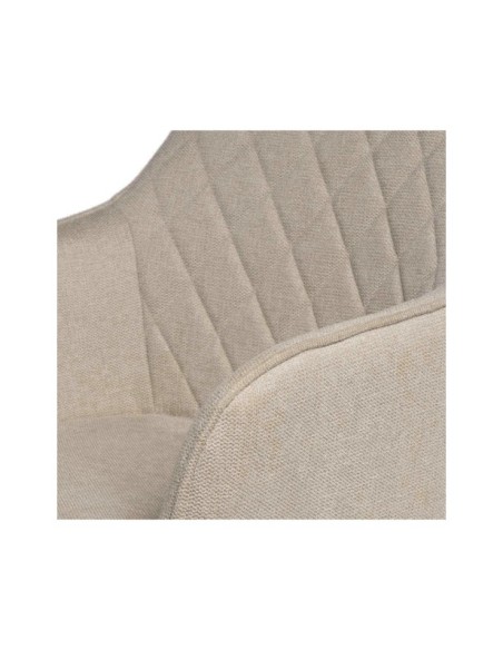 Silla Giratoria AMY, Textil / Metal / Beige