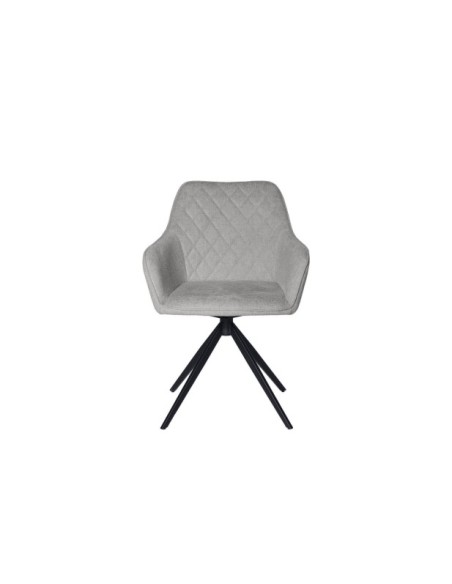 Silla Giratoria AMY, Textil / Metal / Gris Claro
