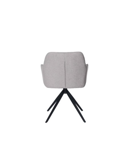 Silla Giratoria AMY, Textil / Metal / Gris Claro