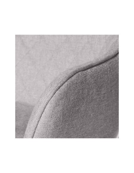Silla Giratoria AMY, Textil / Metal / Gris Claro