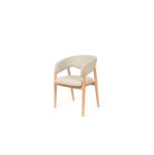 Silla YVES, Textil / Madera / Beige