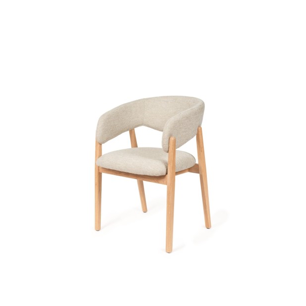 Silla YVES, Textil / Madera / Beige