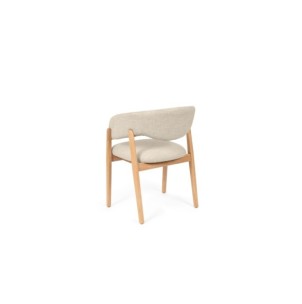 Silla YVES, Textil / Madera / Beige 2