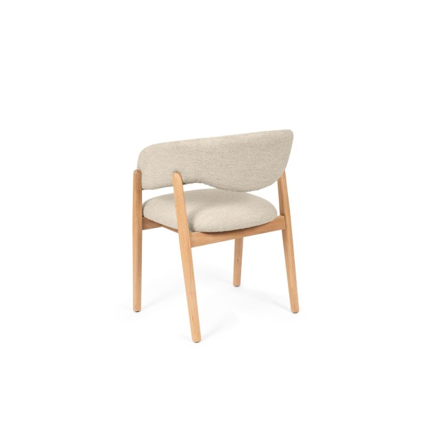 Silla YVES, Textil / Madera / Beige