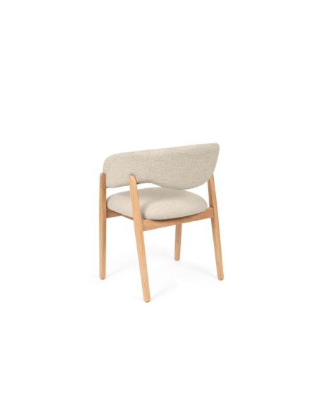 Silla YVES, Textil / Madera / Beige