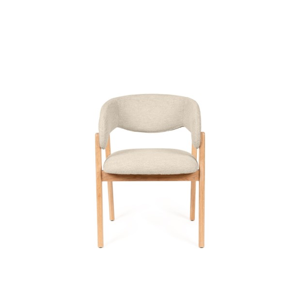 Silla YVES, Textil / Madera / Beige