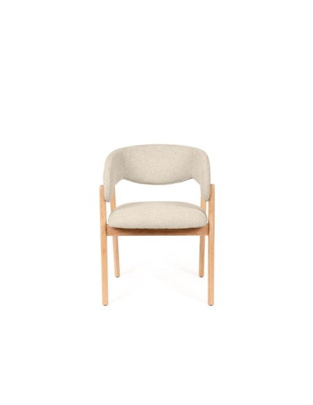 Silla YVES, Textil / Madera / Beige