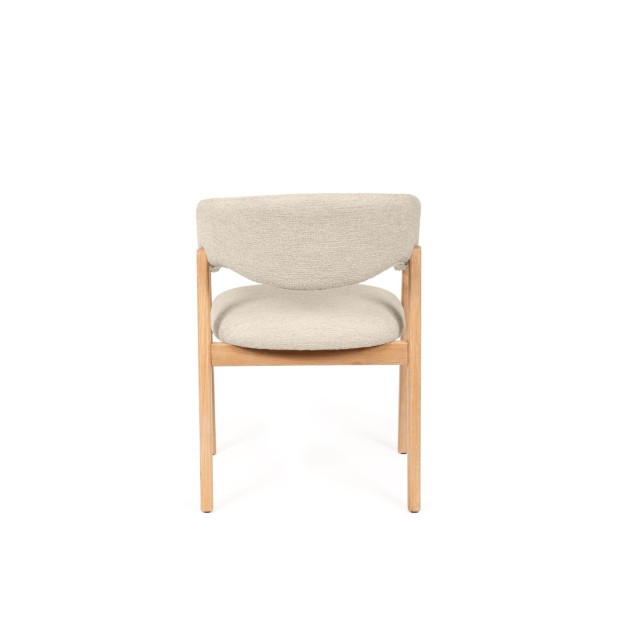 Silla YVES, Textil / Madera / Beige