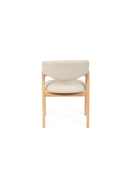Silla YVES, Textil / Madera / Beige