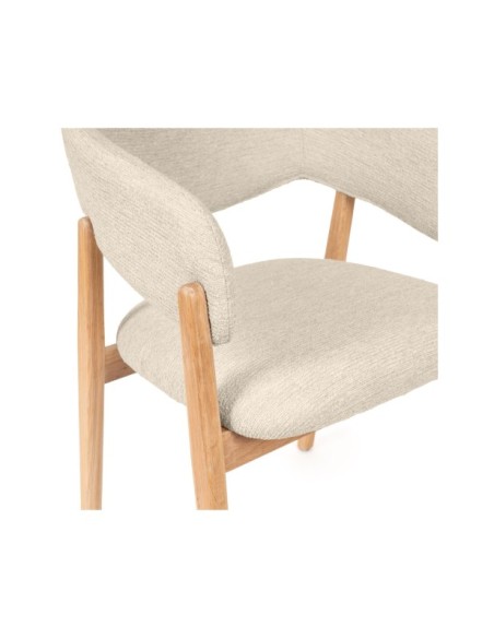 Silla YVES, Textil / Madera / Beige