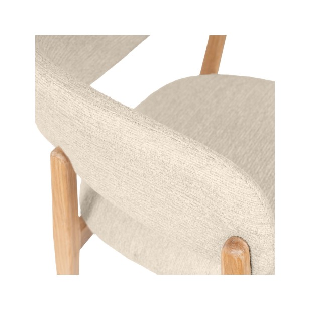 Silla YVES, Textil / Madera / Beige