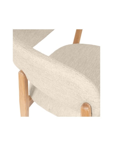 Silla YVES, Textil / Madera / Beige
