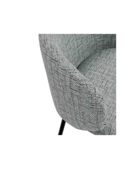 Taburete Alto RENATE 66 cm, Textil / Metal / Plástico / Gris