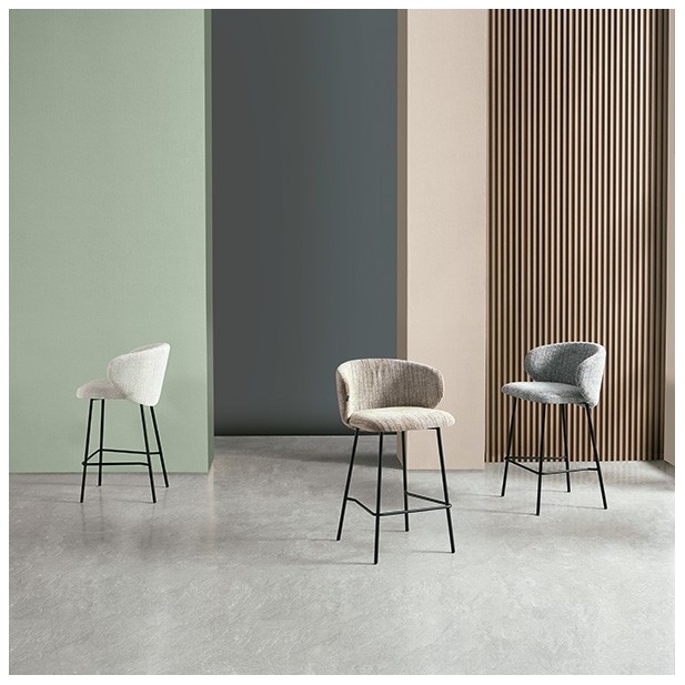 Taburete Alto RENATE 66 cm, Textil /...