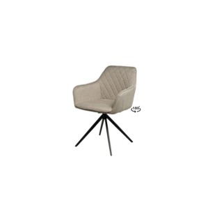 Silla Giratoria AMY, Textil / Metal / Taupe