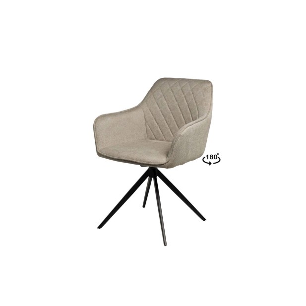 Silla Giratoria AMY, Textil / Metal /...
