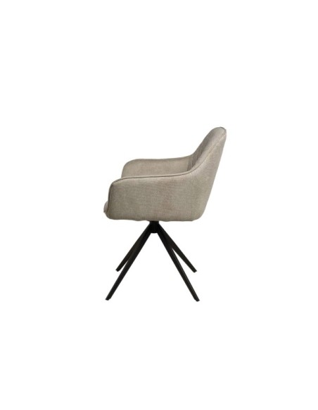 Silla Giratoria AMY, Textil / Metal / Taupe