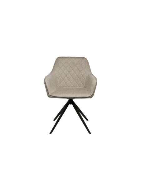 Silla Giratoria AMY, Textil / Metal / Taupe