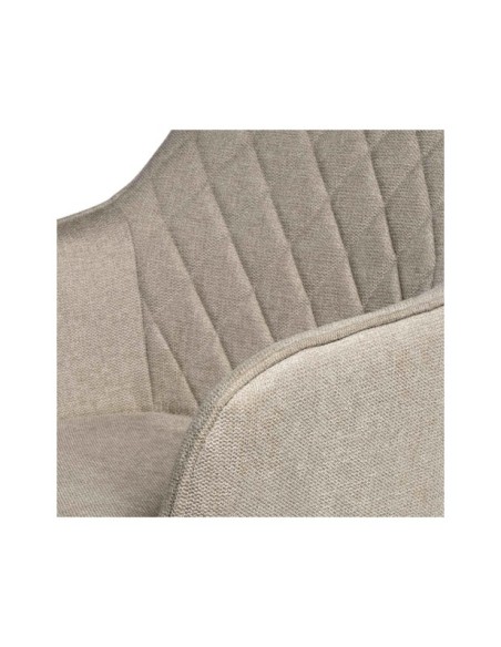 Silla Giratoria AMY, Textil / Metal / Taupe